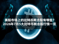 美股市场上的比特币概念股有哪些?2026年7月5大比特币概念股行情一览