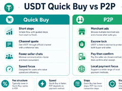 USDT P2P 与快捷买币有何不同？费用、速度与适用场景对比解析