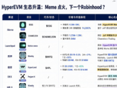 HyperEVM生态链热门项目盘点:Meme暂停,下一个Robinhood?
