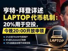LAPTOP空投玩法介绍：20%代币用于社区，TRUMP亏损用户可获2%份额