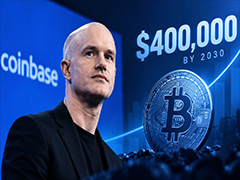 Coinbase首席执行官表示，比特币到2030年有望达到40万美元。