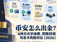 2026币安出金最新教学：4种方式手续费、到账时间与冻卡风险对比