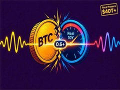 比特币与美国国债实际收益率的相关性创下新高,超过0.6