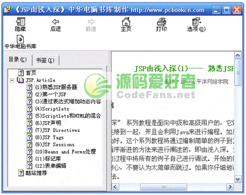 由浅入深JSP编程 (CHM)