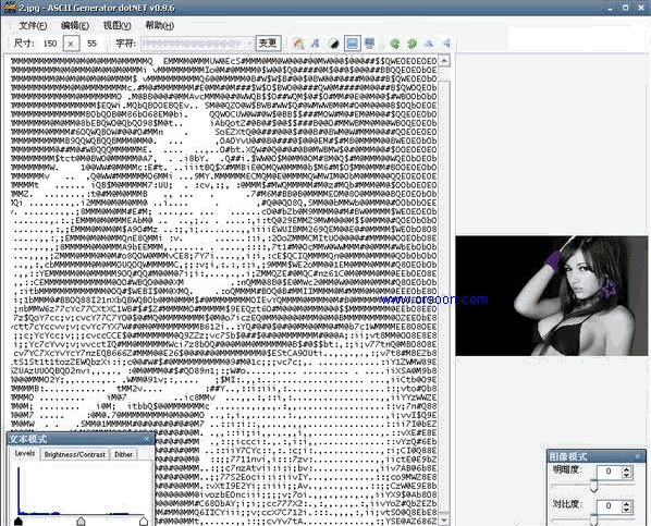 ASCII Generator dotNET(ASCGEN2) 图片变字母符号 V2.0.0 绿色汉化版