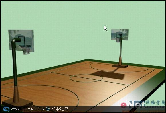 3DMAX制作篮球场建模教程”
