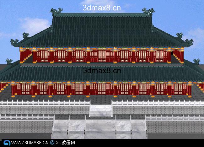 高精度古建筑宫殿 - 3DMAX制作教程(一)