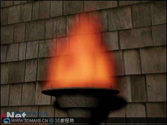 3DMAX制作燃烧的火焰效果3D教程