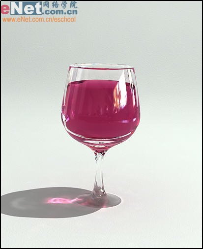 3dmax9.0教程:带阴影的高脚红酒杯”