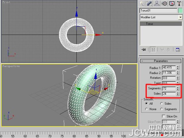 3ds MAX建模实例教程:制作汽车轮胎_jb51.com