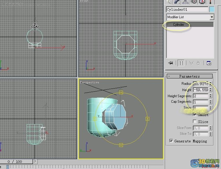 3D MAX建模教程：制作水笼头建模教程,PS教程,思缘教程网