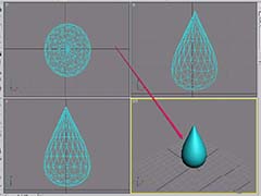 3dsmax怎么建模三维立体的水滴模型?