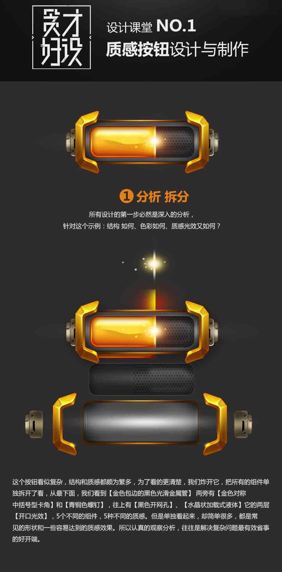 Photoshop设计立体橙色质感的网页按钮,PS教程,思缘教程网