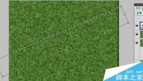 Photoshop制作逼真的草地及草地凹陷字体