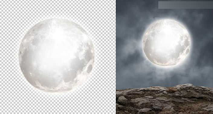 Photoshop合成月亮下拿着弓箭的超酷女战士