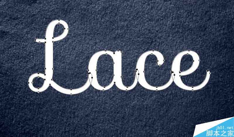 Photoshop制作蕾丝风格的花边艺术字