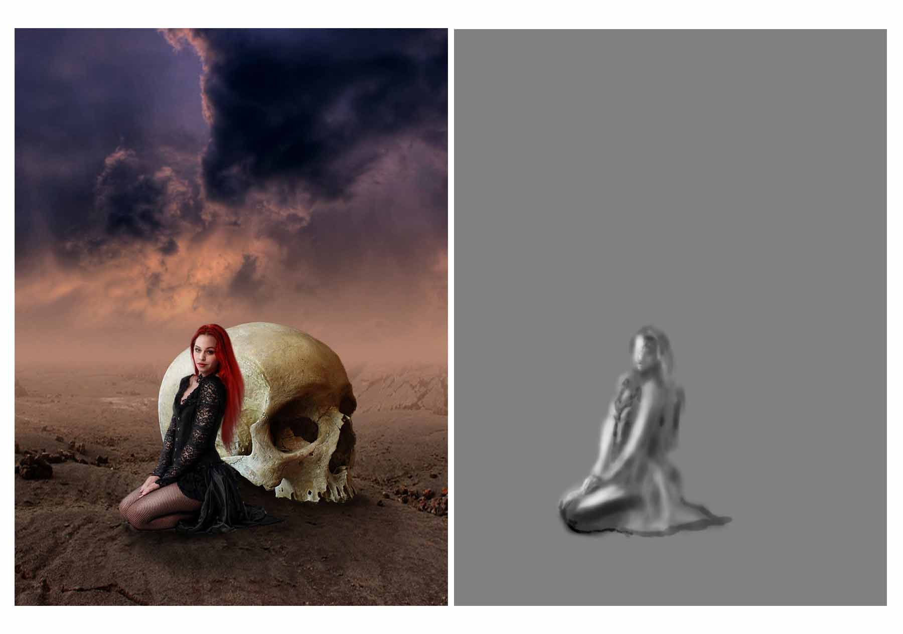 Photoshop�ϳɴ���İ��ڷ������ͷŮ���ĳ���ͼ