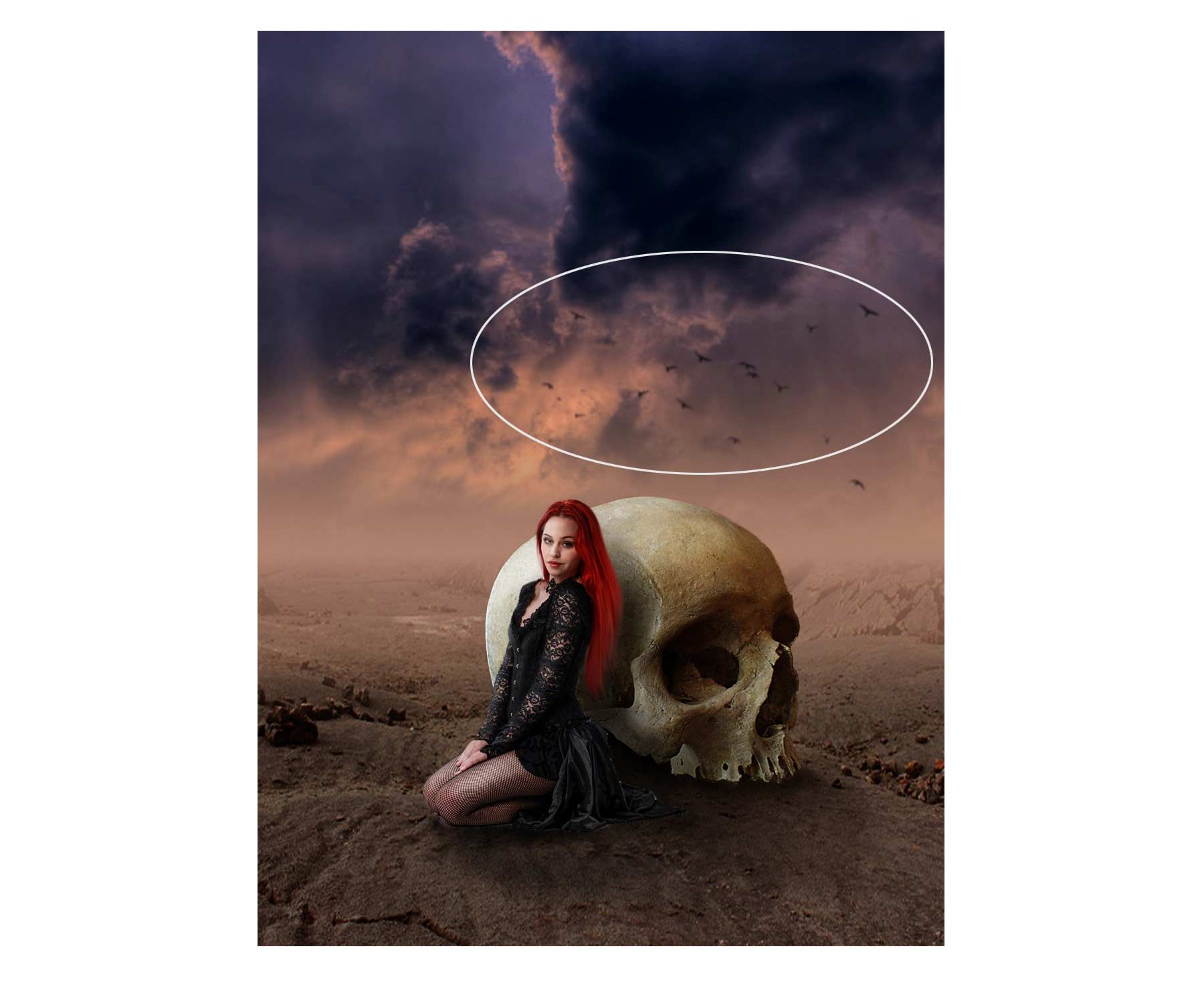 Photoshop�ϳɴ���İ��ڷ������ͷŮ���ĳ���ͼ