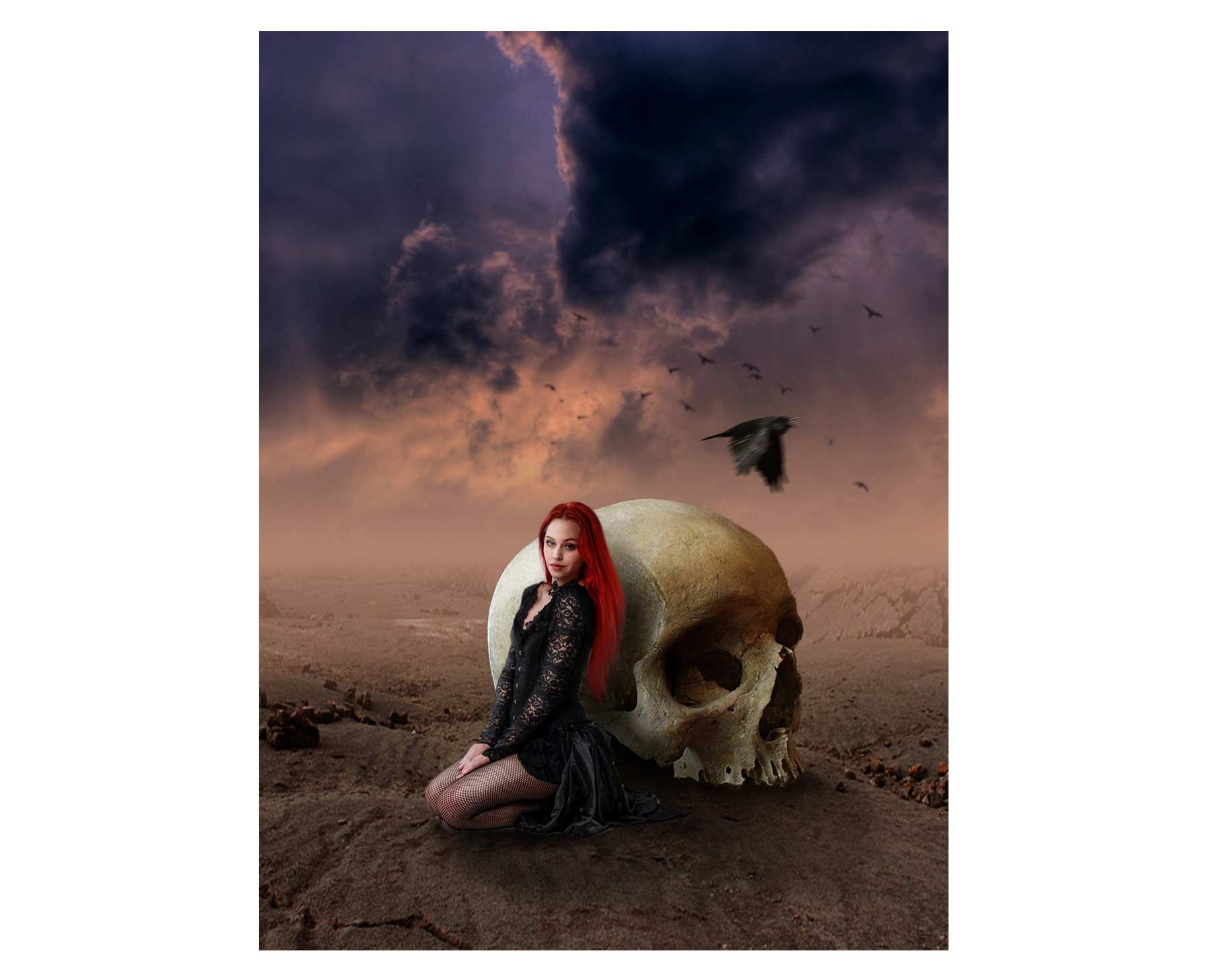 Photoshop�ϳɴ���İ��ڷ������ͷŮ���ĳ���ͼ