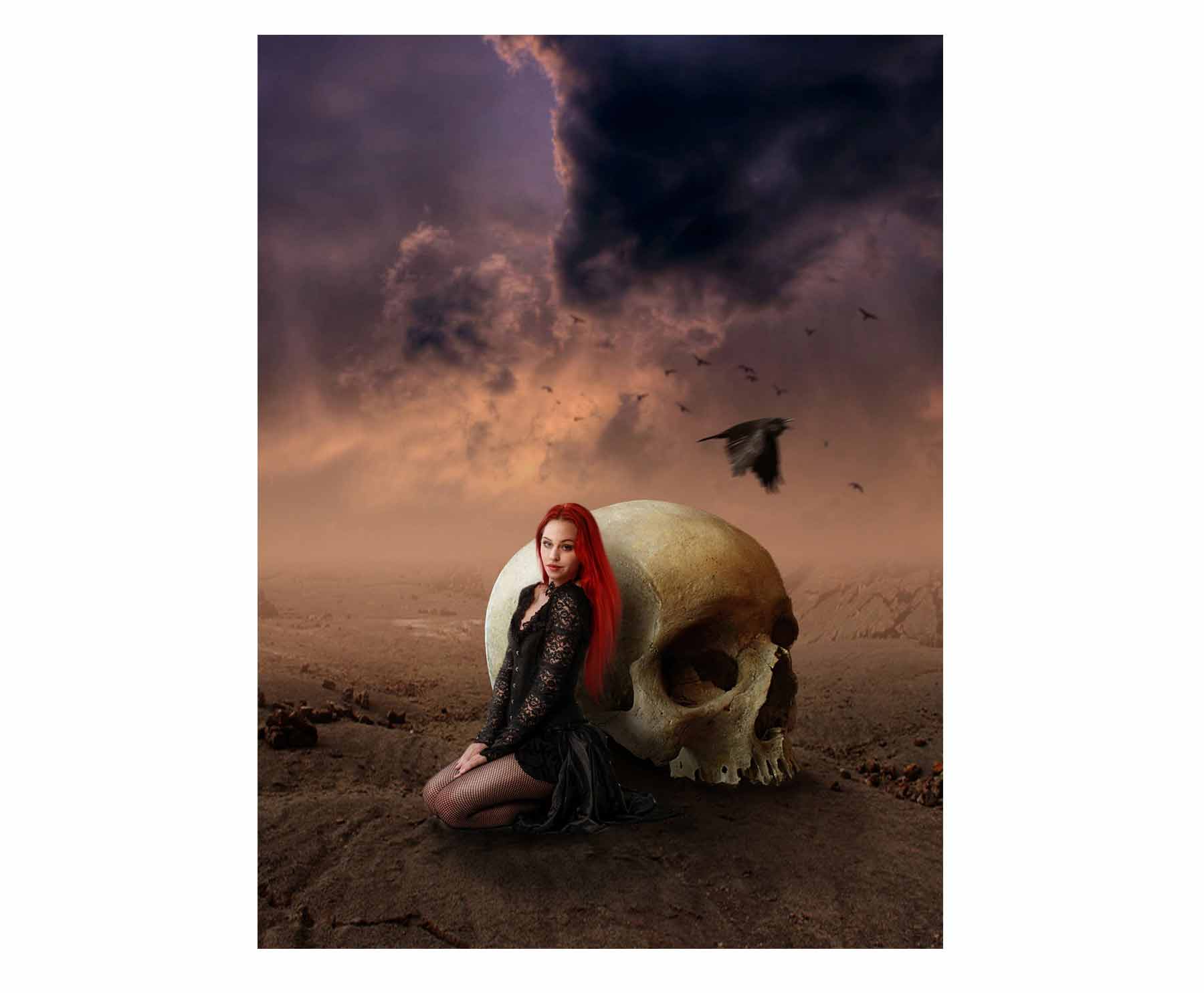 Photoshop�ϳɴ���İ��ڷ������ͷŮ���ĳ���ͼ