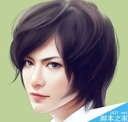 Photoshop结合SAI制作唯美的男生转手绘艺术效果