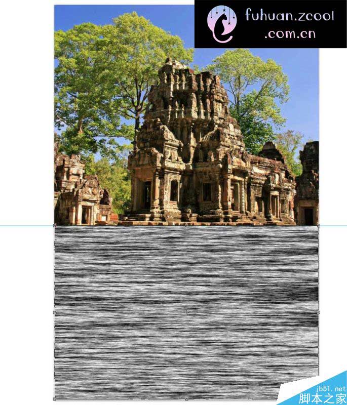 Photoshop给外景建筑照片添加唯美的水中倒影效果