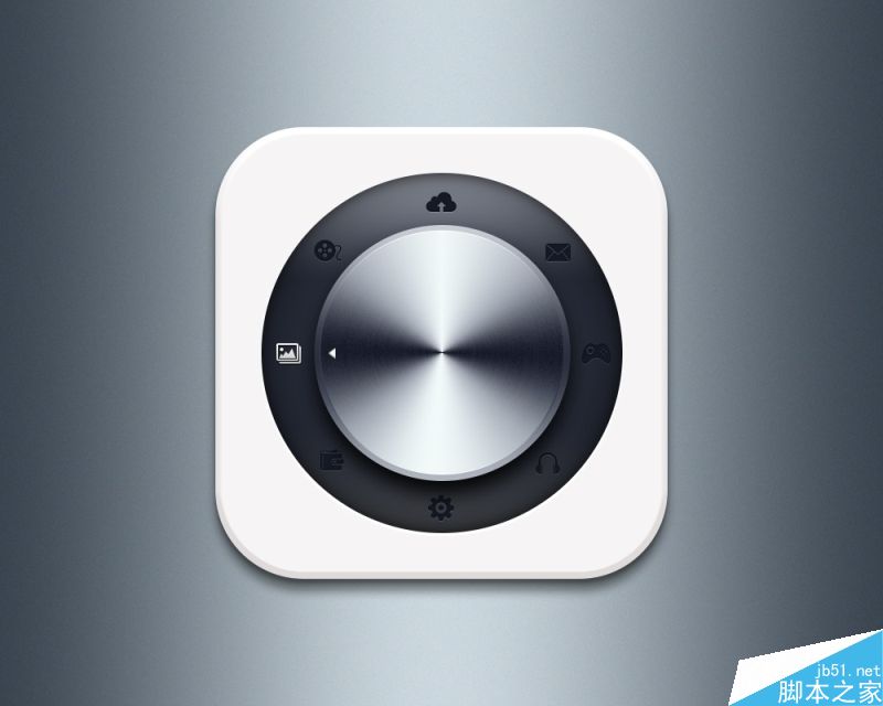 Photoshop图层样式制作金属质感的ICON图标