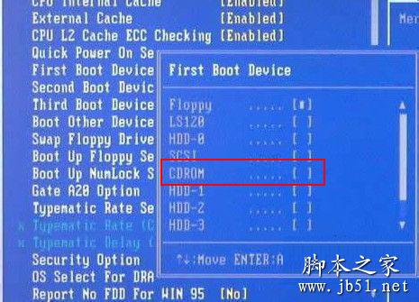选择CDROM启动