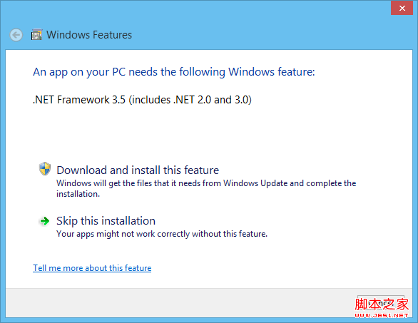 在Windows 8 下本地安装.NET Framework 3.5的实现方法”