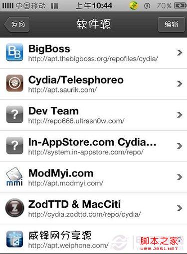 Cydia软件源