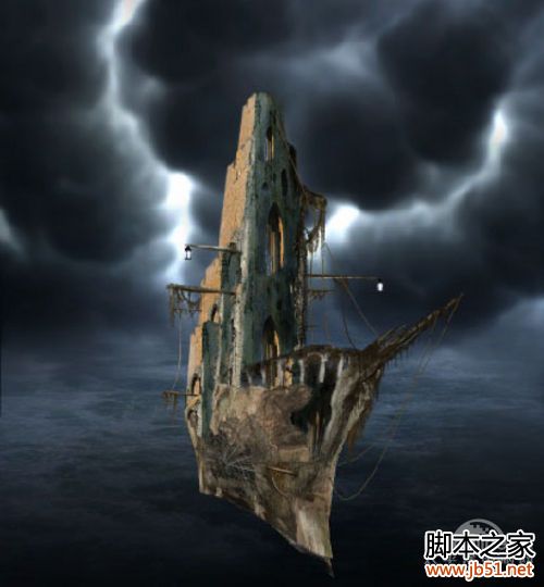 Photoshop合成死海幽灵鬼船