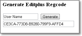 EditPlus注册码生成器(js代码实现)