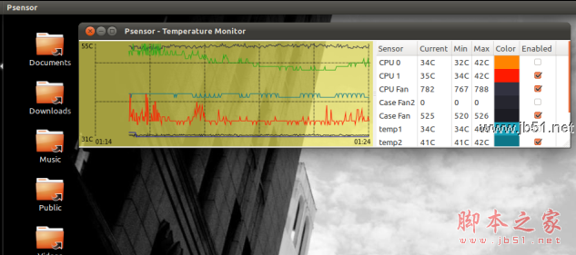 Ubuntu中使用Psensor监控硬件温度