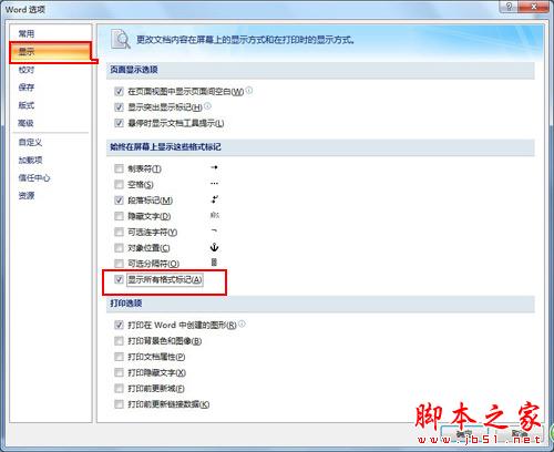 word2007显示分隔符