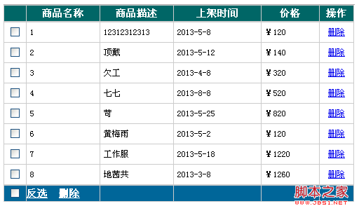 表格排序(降序/反序)实现介绍(附图)