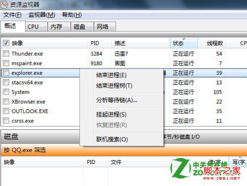 Windows7资源监视器在哪里