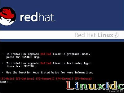 linux安装教程(红帽RedHat Linux 9)光盘启动安装过程图解”