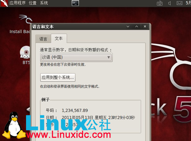 虚拟机下安装BackTrack5 (BT5)教程及BT5汉化