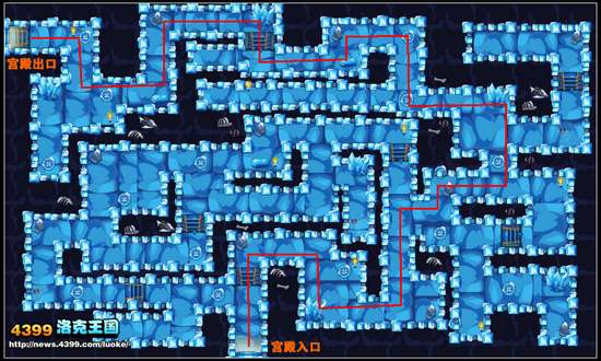 洛克王国寒冰雪域地下宫殿5层