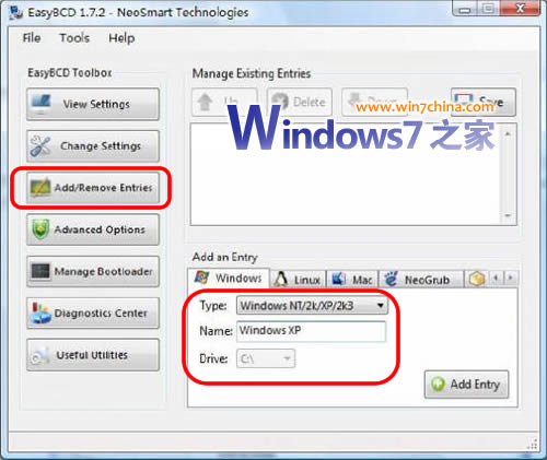 修复恢复Windows7、XP双系统启动菜单的方法”
