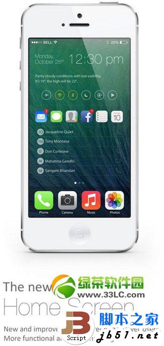 ios8概念渲染图欣赏 苹果ios8固件渲染图1