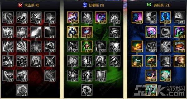 lol S4新天赋加点图大全