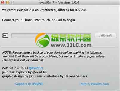 evasi0n7 1.0.4越狱工具使用方法：evasi0n7 1.0.4完美越狱教程1
