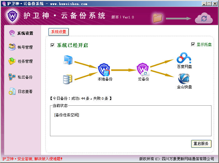 护卫神·云备份系统