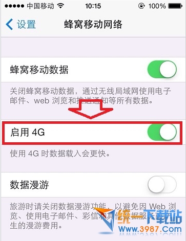 iphone5s 4g网络设置