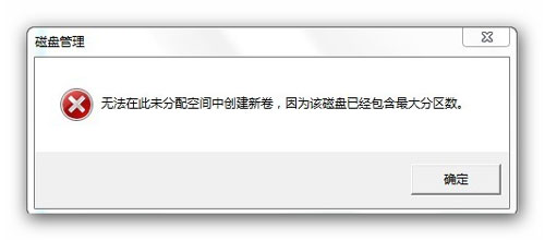 win7系统分区失败提示不支持动态磁盘的解决方法