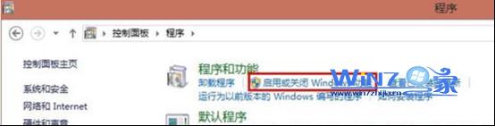 点击“启用或关闭windows功能”项