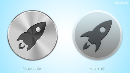 OS X Mavericks对比Yosemite