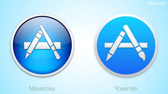 OS X Mavericks对比Yosemite