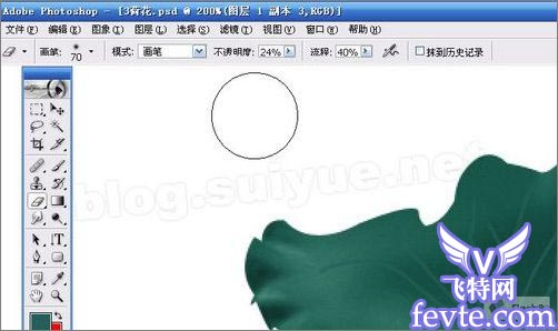 Photoshop鼠绘教程：绘制一副水墨映日荷花图